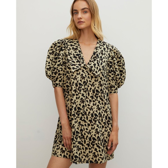 Rohe Emma Dress Pebble Print Collared Mini Dress Short Sleeve 2 US (34) Róhe NWT - Picture 1 of 16